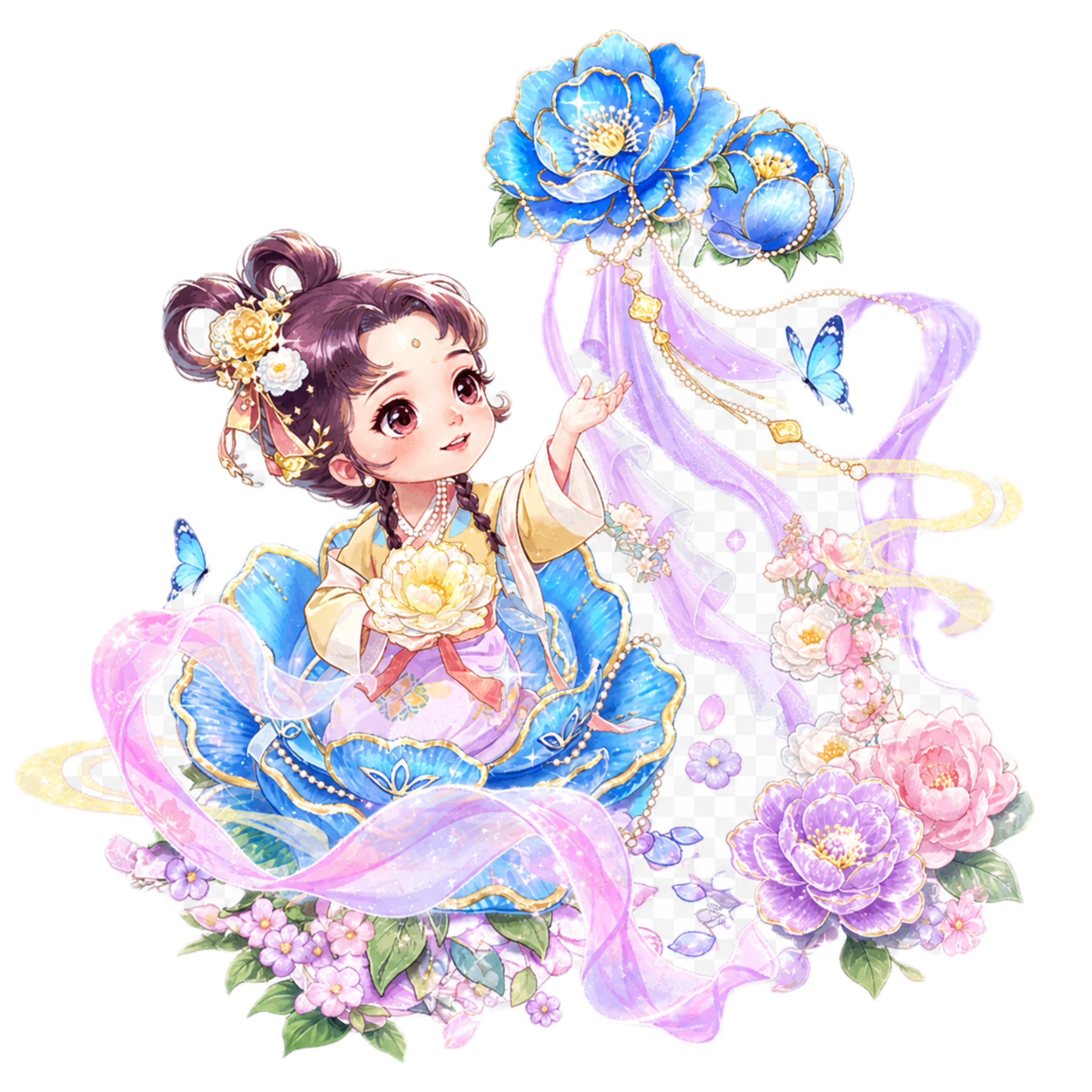 绢上生花